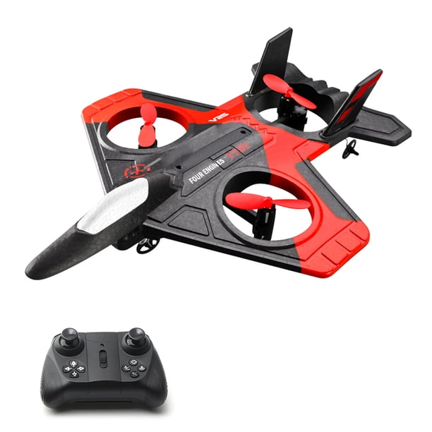 Control remoto inteligente, Avión RC con cámara 480P 2,4 GHz RC avión deslizamiento avión vuelo jugu Tomshoo rojo
