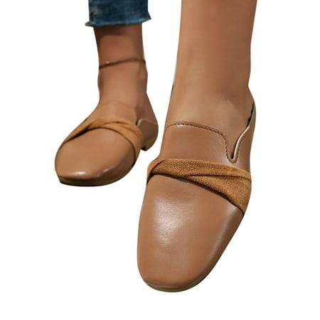 

Kesitin Womens Flats Slip On Mules & Clogs Closed Toe Casual Shoes Classic Anti-Slip Walking Shoe Daily Comfort Slides Sandals Brown 9