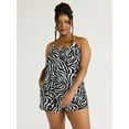 thumbnail image 2 of Joyspun Women's Ruffled Knit Cami and Shorts Pajama Set, 2-Piece, Sizes S to 3X, 2 of 6