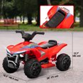 thumbnail image 3 of Qaba Kids ATV, 6V Battery Powered Electric Vehicle with Headlights, Red, 3 of 10