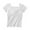White, variant on UYISJ Women's Tops Short Sleeves Square Neck With Built in Bra Shirt Padded Tops Soft Fitted Top