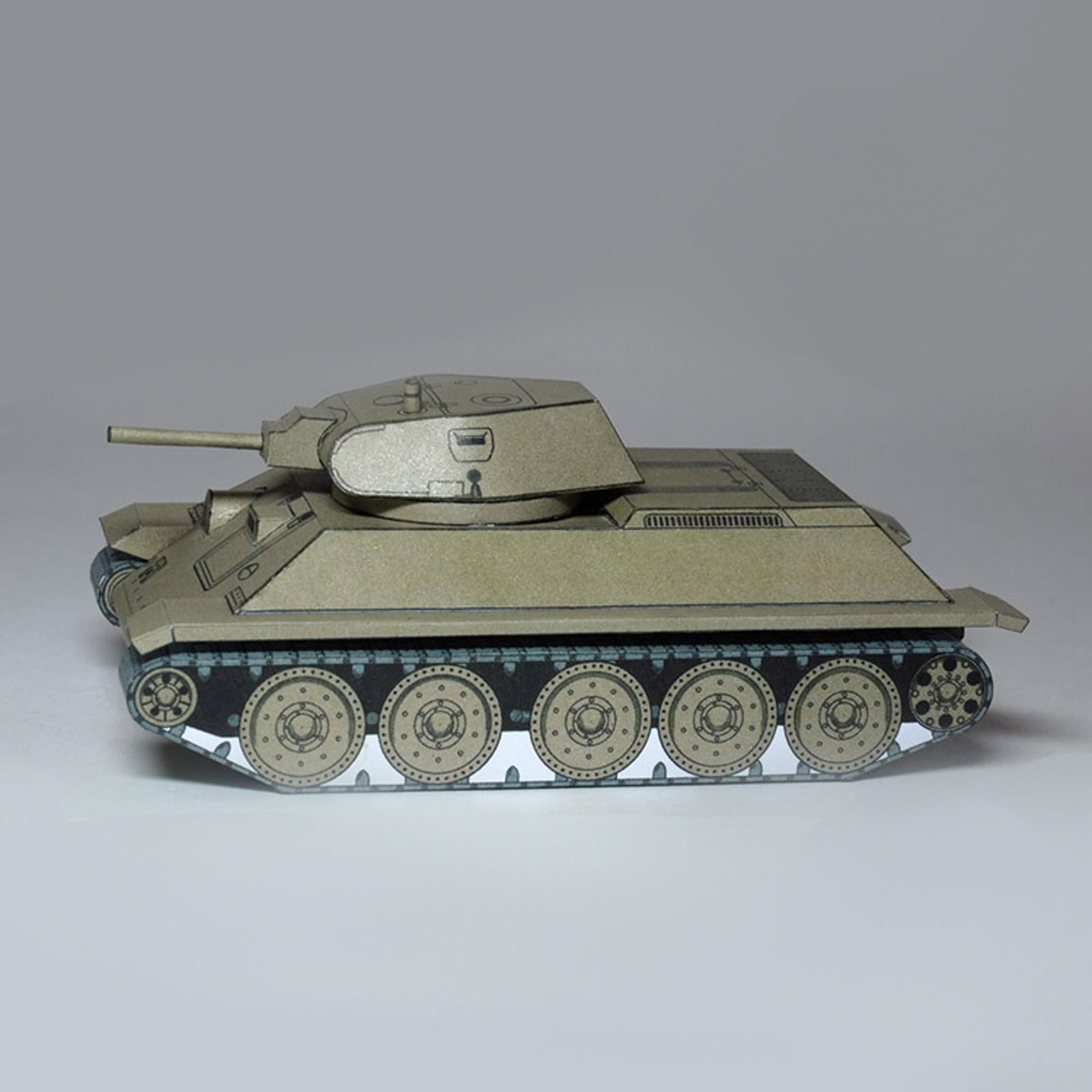 1:50 T-34 Medium Tank Paper Military Model Armored Vehicle Armored Car Collection (Unassembled Kit )