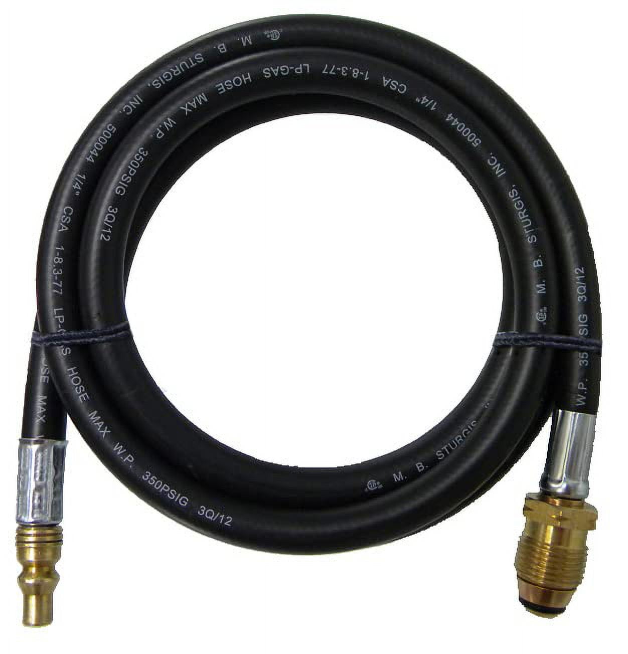 MB Sturgis 100739-72-MBS Propane Hose 1/4" ID  72" L  to Hook to Quick Connect