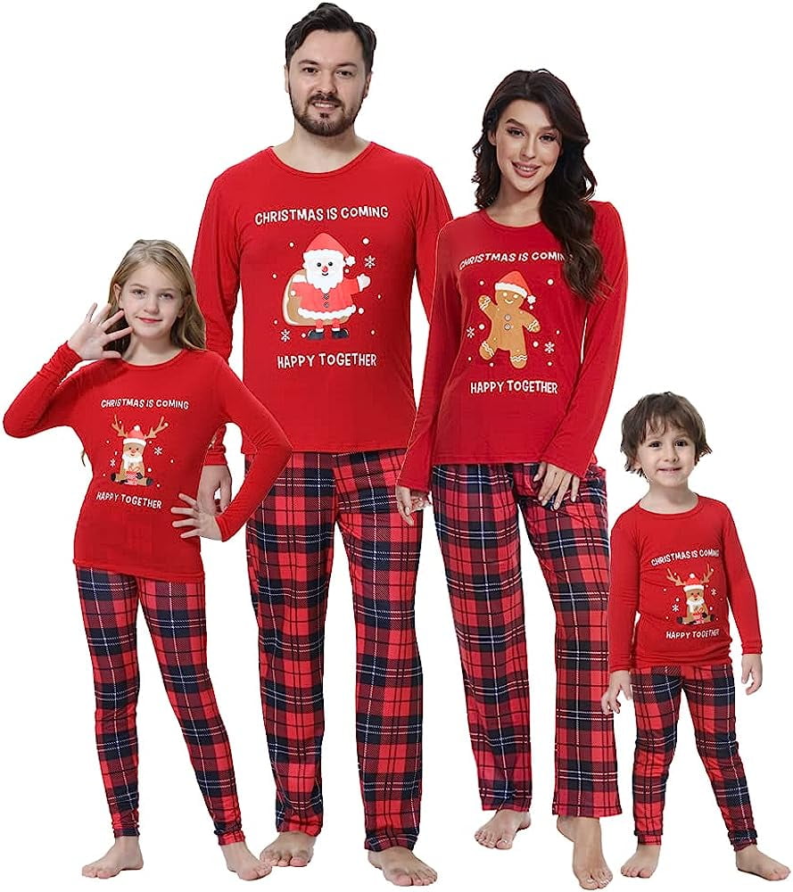 MyFav Matching Family Christmas Pajamas Set, Xmas Holiday PJs for Women ...