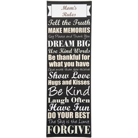 Personalized Mom's Rules Canvas, 27" x 9" - Walmart.com