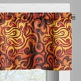 thumbnail image 5 of Ambesonne Abstract Valance & Curtain, Floral Surreal Curves, 55"x30", Yellow Orange Black, 5 of 6