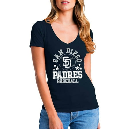 - MLB San Diego Padres Women's Short Sleeve Team Color Graphic Tee