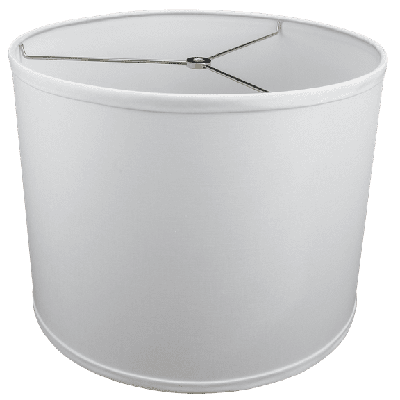 Fenchel Shades | 14" Top Diameter x 14" Bottom Diameter x 11 Height, (Washer/Spider Attachment) Drum Lamp Shade - (Linen White)