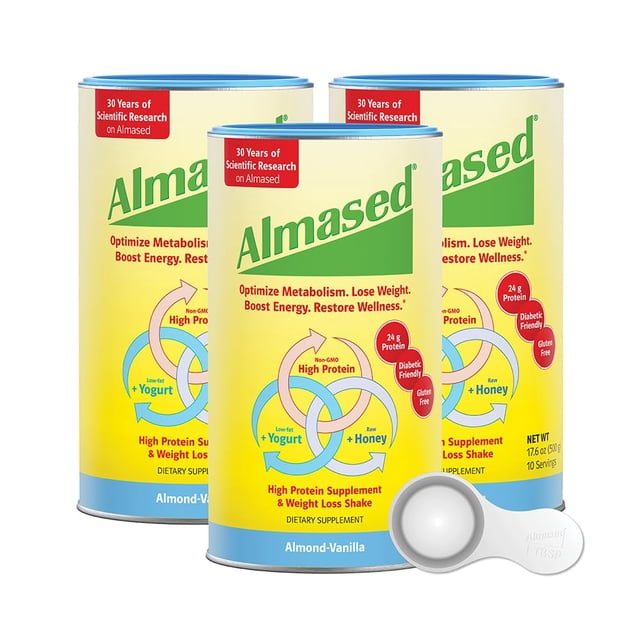 Kit de proteína en polvo Almased para bajar de peso, 3 latas de 500 ml