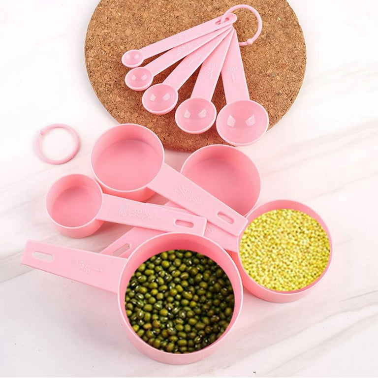 10Pcs/Set Measuring Cup Spoons Pure Color Combination Cute