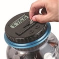 thumbnail image 2 of Clear Digital Piggy Bank Coin Savings Counter LCD Counting Money Jar Change Gift, 2 of 5