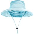 thumbnail image 2 of Sun Hats for Men Women Fishing Hat UPF 50+ Breathable Wide Brim Bucket Hats Summer UV Protection Safari Hat with Neck Flap, 2 of 5