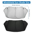 thumbnail image 3 of Unique Bargains Car Window Cover for Mitsubishi Delica D:5 CV Series (B-Type) Windshield Sunshade Aluminum Film Polyurethane Foldable Sun Shade Black, 3 of 7