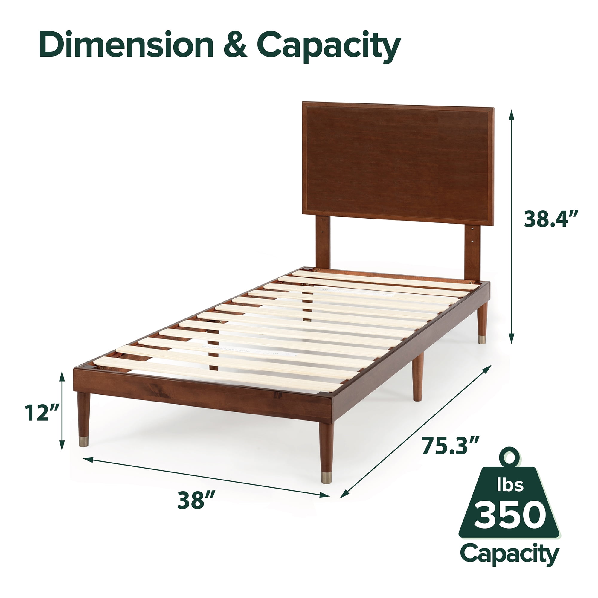 Zinus raymond 2024 wood platform bed