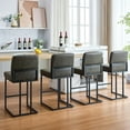 thumbnail image 3 of 24" Counter Height Bar Stools,Modern PU Leather Counter Stool Chairs with Full Back&Metal Frame for Kitchen Island, 3 of 7