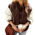 thumbnail image 2 of Veste en Flanelle pour Femmes, Coupe Ample Décontractée, Col Rond, Manches Longues, Parka en Flanelle, Longues Vestes pour Femmes, 2 of 9