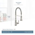 thumbnail image 3 of Moen S73104 Weymouth Robinet de Cuisine à Ressort à une Poignée avec Boost de Puissance, Chrome, 3 of 5
