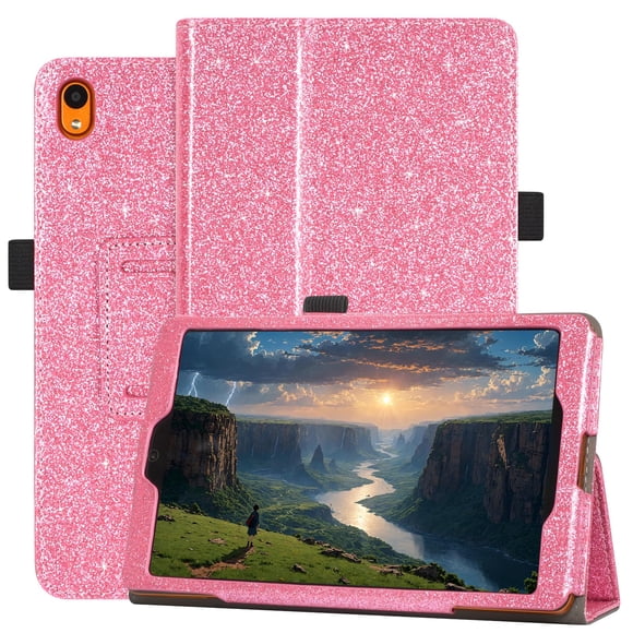 Funda JKhandy para Tablet Onn de 7" Gen 4 en Cuero PU Rosa