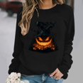 thumbnail image 7 of FNFYFH Halloween Sweatshirts for Women Ghost Pumpkin Graphic Halloween Sweater Spooky Season Sweatshirt Long Sleeve Fall Pumpkin Face Pullover Tops, 7 of 7