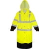 thumbnail image 3 of Ironwear 9511 | Class 3 49” Black Bottom Raincoat w/ Tuckaway Hood & Black Soil Shield, 3 of 3