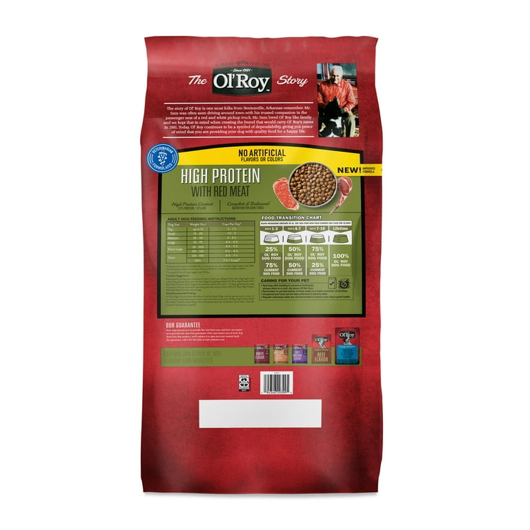 Ol' Roy High Protein with Red Meat Dry Dog Food 15 lb Bag with