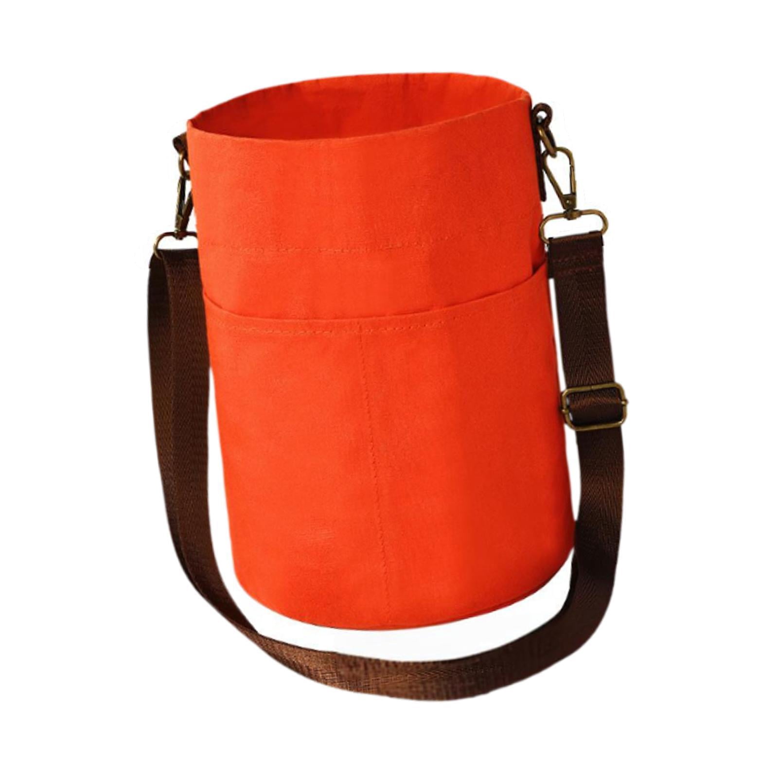 HILABEE Yarn Storage Organizer, Knitting Bag, Handbag, Knitting Tote, Sturdy Carrying Bag, Sewing Accessories, Crochet Bag, Yarn Holder Orange