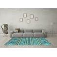 thumbnail image 3 of Ahgly Company Indoor Rectangle Abstract Light Blue Modern Area Rugs, 8' x 12', 3 of 4