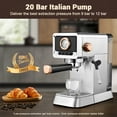 thumbnail image 2 of Mecity 20 Bar Semi-Automatic Espresso Machine with Steam Wand, Brushed Stainless Steel, 2 of 8