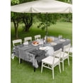 thumbnail image 3 of Outdoor Tablecloth with Umbrella Hole and Zipper, Grey Abstract Rectangle Table Cloth 60x102 Inch Waterproof Tablecloth, Modern Mottled Art Oil Painting Picnic Table Cover for Patio Camping, 3 of 7