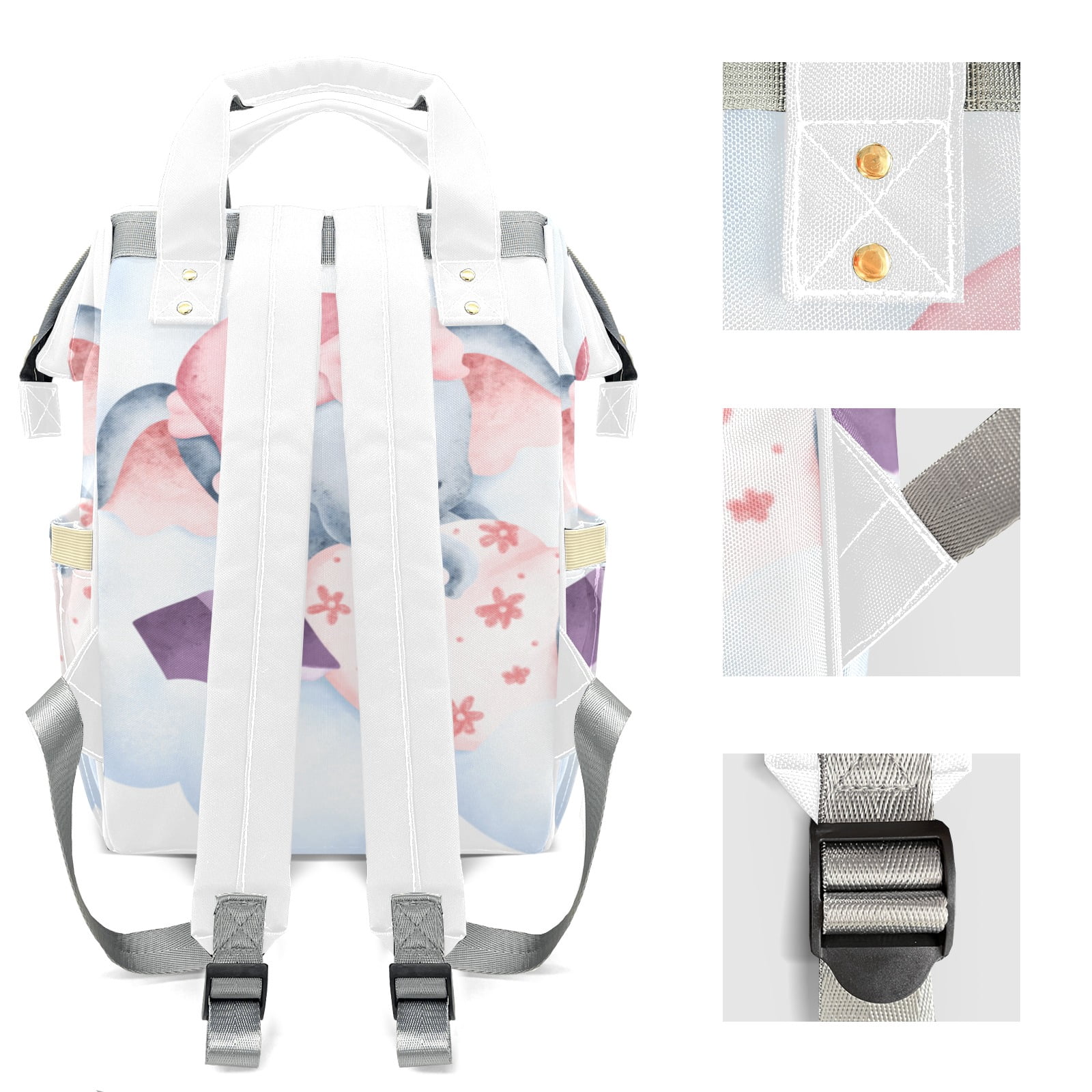 Elephant Diaper Backpack – Large Capacity, Insulated Baby Bottle Pocket, Multifunctional Mommy Bag for Boys & Girls