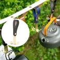 thumbnail image 3 of pa colg de material cuero portátil pa exteriores, s dobles extraíbles pa de camping, almacenamiento de ropa, vajilla, acabado de p Negro DYNWAVEMX Gancho para colgar, 3 of 8