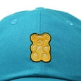 thumbnail image 2 of Dalix Yellow Gummy Embroidered Cotton Dad Hat Baseball Cap Adjustable Womens in Teal, 2 of 5