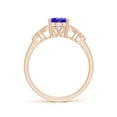 thumbnail image 2 of ANGARA Natural Vintage Style Oval 1.25 ct Tanzanite Ring with Diamonds in 14K Rose Gold for Women (Size-8x6mm) | December Birthstone, Anniversary, Jewelry Gift for Women | Natural Tanzanite Ring, 2 of 9