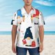 thumbnail image 2 of Balery School Cute Gnomes Camisas hawaianas de manga corta para hombre, camisas playeras de corte holgado, camisas de vacaciones con botones,Small, 2 of 7