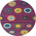 thumbnail image 1 of Ahgly Company Machine Washable Indoor Round Contemporary Burnt Pink Area Rugs, 4' Round, 1 of 7