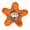 Orange, variant on mdesiwst Star-Shaped Dog Flying Disc Squeaky Crinkle Paper Interactive Dog Toy Heavy-duty Dog Chew Toy for Outdoor Training Fetch Catch Play