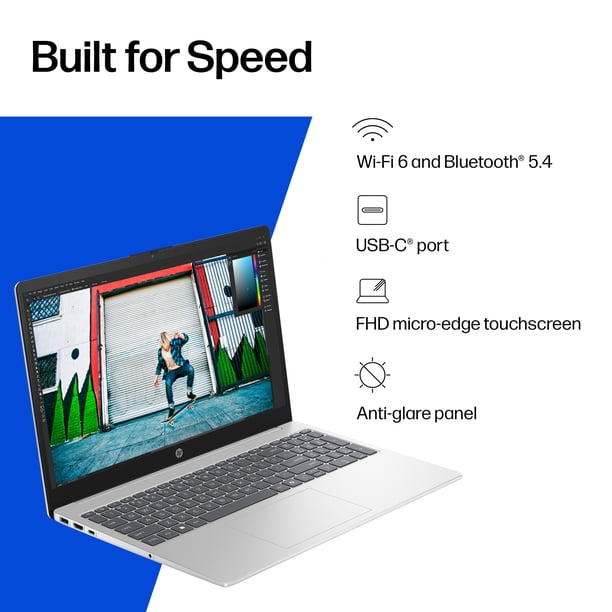 HP 15.6 inch HD Windows Laptop AI Intel Core Ultra 5 225U 8GB