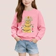 thumbnail image 1 of Cowsor Chandails en Molleton pour Filles Enfants Mignon Graphique Col Rond Chandail Tops Xmas Manches Longues Chemises de Vacances, 1 of 6
