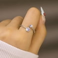 thumbnail image 4 of SeekLGT Twelve Birthstones Rotating Rhinestone Ring Adjustable Minimalist Crystal Jewelry Birthday Gift for Women and Loved Ones, 4 of 5
