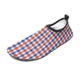 thumbnail image 2 of White Red Blue Tartan Plaid Water Shoes Beach Slip-on Shoes for Men Women Swim Pool Yoga Surfing Sneakers Quick-Dry Sports Barefoot Shoes, 2 of 5