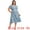 Lake Blue, variant on DARING DIVA Plus Size Boho Floral V Neck Cap Sleeve A Line Midi Dress 4X Lake Blue