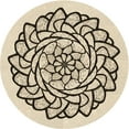 thumbnail image 1 of Ahgly Company Machine Washable Indoor Round Transitional Wheat Beige Area Rugs, 4' Round, 1 of 7