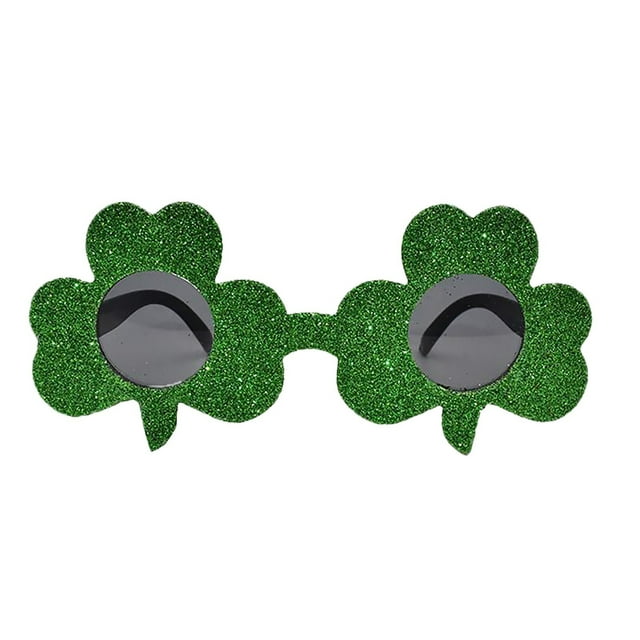 Fiudx Gafas de San Patricio, Diseño Verde Brillante, Accesorio para Disfraz de Festival Irlandés, Sombrero de Copa Divertido y Estilo Cervecero, Decoración de Fiesta, Accesorios para Fotos, Talla Úni