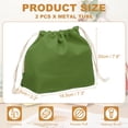 thumbnail image 2 of Uxcell 2 Pcs Bolsa de Maquillaje con Cuerda, 7.3" Bolsa Cosmética de Lona Organizadora de Artículos de Tocador para Viaje, Accesorios de Tocador, Verde, 2 of 7