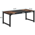 thumbnail image 2 of Fnova 70.87'' Extra Large Executive Desk, Home Office Computer Workstation with Thickened Metal Frame, Multipurpose for Conference, Dining, Home Office & Business Use, 2 of 3