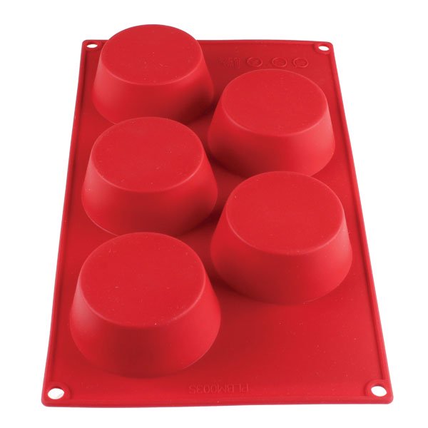 4.57 Oz Muffin High Heat Silicone Baking Mold, 5 Cavities