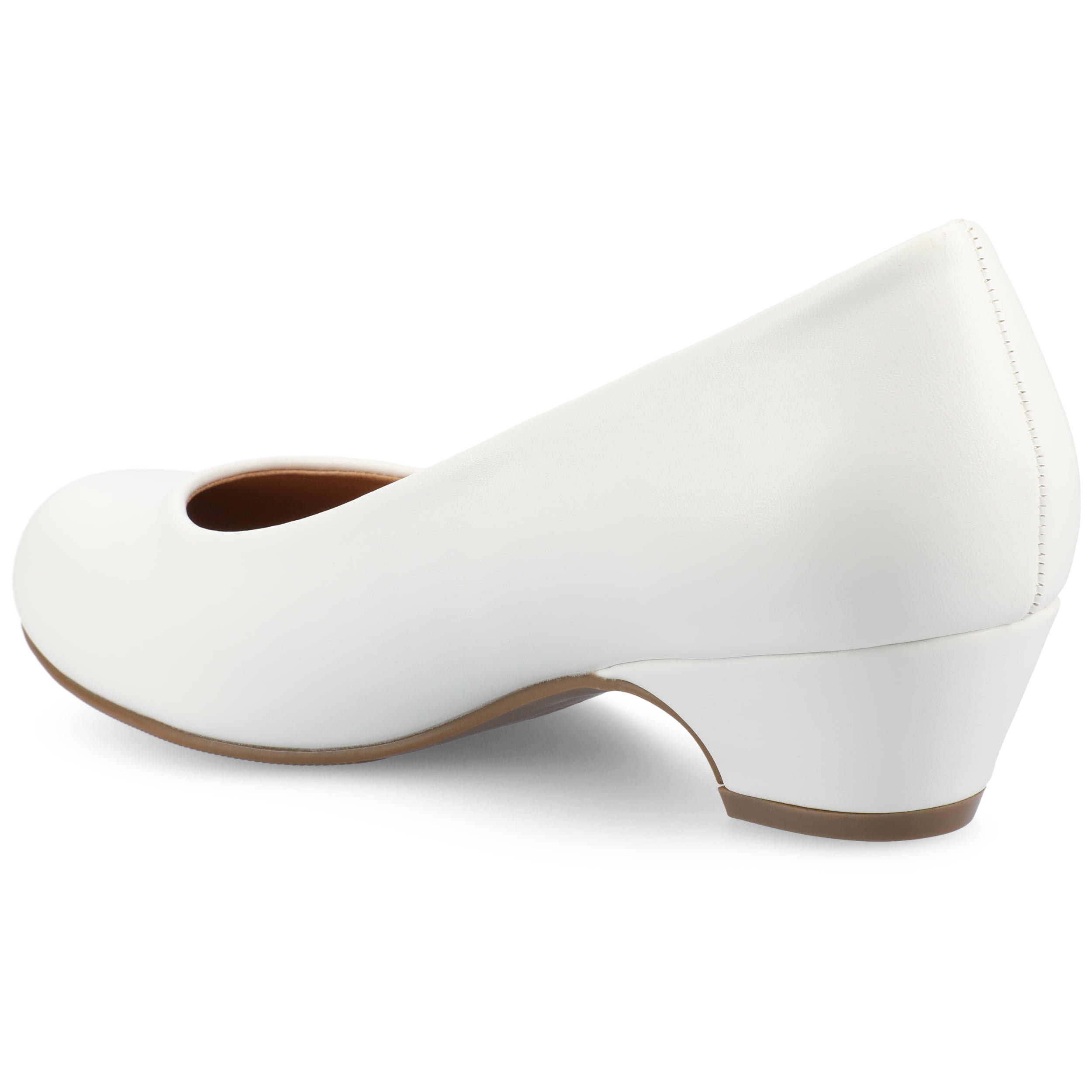 Journee Womens Saar Comfort Insole Round Toe Block Heel Pumps