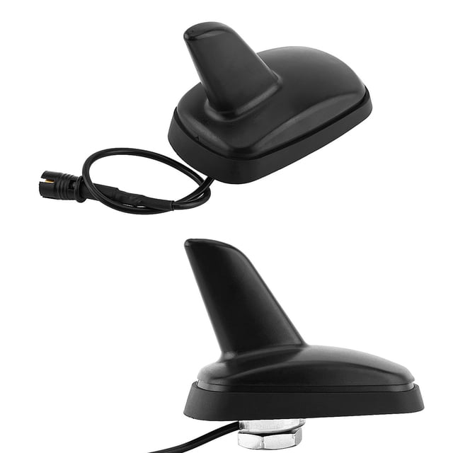 Antena para coche, antena de radio FM para coche con forma de aleta de tiburón, antena para techo de coche multifuncional