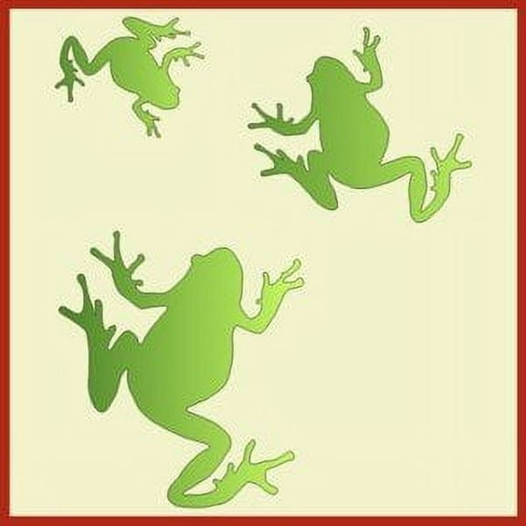 Tree Frogs Stencil - Tropical Tree Frog Mylar Home Decor Crafting DIY - The Artful Stencil