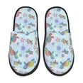 thumbnail image 1 of Balery Colorful Sea Turtle Pantuflas de Casa de Felpa Silenciosas con Diseño Estampado, Zapatillas Cómodas Antideslizantes de Algodón para Interior-Medium, 1 of 8